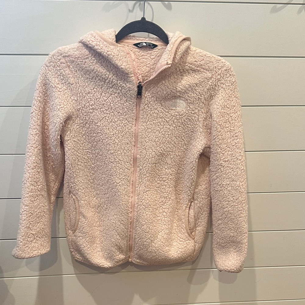 The North Face Kids Light Pink Sherpa Hoodie